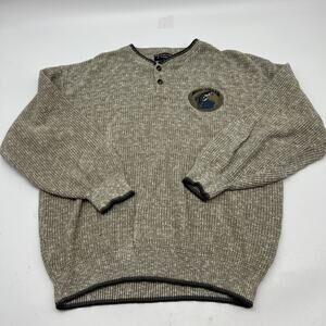 Vintage Bass Angler Fishing Sweater Men’s Size XL Made In USA ROUNDTREE & YORKE